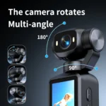 4K HD Vlogging Camera 180 Degree Rotation Lens Mini DV Video Recorder for Cycling Travel Sport and Outdoor Activities - Image 19