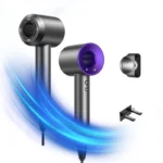 Professional high-speed bladeless hair dryer, 1600W high-power ionic hair dryer, dries hair quickly, home styling tool - Image 7