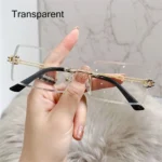 Retro Eyewear UV400 Rectangle Sunglasses Sunglasses for Women Vintage Sunglasses Frameless Sunglasses - Image 18