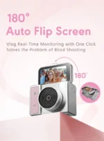 2.4K Digital Camera for Photography and Video,  Vlogging Camera with 180° Flip Screen, Retro Portable Selfie Camera, Compact - Image 2