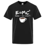 Summer Men T-shirt Cotton Blend Casual Funny Energy=Milk+Coffee Print Men Cool Loose O-neck Tops For Men Short Sleeve Male Tees - Image 2