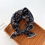 Floral Polka Dot Square Scarf Cotton Scarves Headband Headscarf Decoration Women Flower Kerchief Neckerchief Head Wrap Bandanas - Image 51