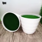 Artificial Pot Plants Pot Nursery Pot  Artificial Lawn Vase White Plastic Thick Plant Flower Pot Home Garden Decoration - Image 5