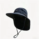 Caps Summer Wide Brim Neck Protection Unisex Bucket Hats Outdoor Visor Quick-drying Panama Sunscreen Tied Fishing Hiking Hat - Image 10