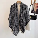 130*130cm Large Shawl Beach Wraps Women Luxury Printed Square Scarf Retro Fashion Scarves Bandanas Elegant Hijab - Image 3