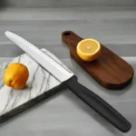 Steak Knives Set of 4/6/8 Stainless Steel Serrated Round Tip Fruit And Vegetable Paring Baking Toast Serrated Bread Knives - Image 16