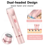 Electric Shaver for Women Electric Razor for Womens Bikini Legs Underarm Public Hairs Rechargeable Trimmer with Detachable Head - Image 3
