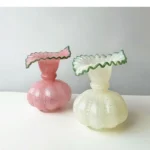 Glass Vase Pumpkin Shape Wave Retro European Hand-made Floral Arrangement Accessories Terrarium Flower Vases - Image 5