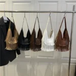 Large Capacity Casual Solid Retro Tassel Tote Bags Hot Sale Versatile Underarm Women's Bag Concise Advanced Sense Shoulder Bags