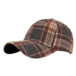 Hats for Men and Women New Classic Plaid Baseball Cap for Autumn and Winter Hard-Brimmed Face-Slimming Duckbill Cap Sun Hat - Image 3