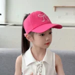 Kids Baseball Caps  Children Love Embroidery Breathable High Ponytail Baseball Caps Adjustable Summer UV Protection Snapback Hat - Image 19