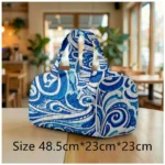 Quilted Tote Bag Men Women Large Hobo Purse Boho Chic Shoulder Bag Unique Paisley Print Beach Bag Spacious Travel Tote Handbag - Image 8