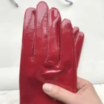 Women's Patent Leather Gloves Men's Leather Gloves Shiny Black Party Evening Short Gloves - Image 19