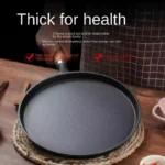 Uncoated Cast Iron Frying Pan Non Stick Multi Purpose Griddle For Pancakes Pizza Baking Stove Top Cooking Tool Anti Oil Spill - Image 13