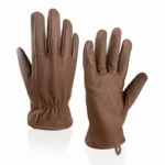 Brown Leather Work Gloves for Cutting/Motorcycle/Farm,Cowhide Work Gloves with faded effect for men - Image 7