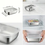 5PCS Stainless Steel Food Storage Containers Stackable Meal Prep Lunch Boxes for Kitchen Fridge Travel Kitchen Storage Solution - Image 2