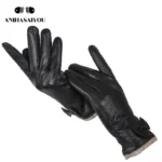 Top grade leather gloves women,sheepskin genuine leather gloves women,outdoor winter gloves women -8030 - Image 7