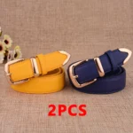Women's Trousers Belt  Leather Trend White Belt Fashion High Quality Trouser Belts Solid Vintage Pin Buckle Ladies Strap LB2146- - Image 15
