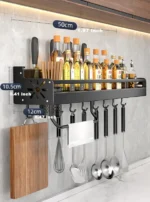 Kitchen Spice Storage Knives Holder Knife Stand Spice Rack Organizer Knives Holder Spoon and Chopsticks Rest Hanging Organizers - Image 8