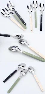 New Design Dinnerware 4 In 1 Set Stainless Steel 18/8(304) ABS Handle With Rivets Top Mirror Polishing Cutlery Sets For Kitchen - Image 54
