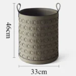 Leather Dirty Laundry Basket Woven Storage Baskets Multifunction Organizer Basket Luxury Large Living Room Organizers Baskets - Image 6