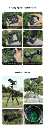 APEXEL Zoom Lens 20x-60x Telephoto Telescope Lenses Universal High Power Tele for Bird-watching Camping iPhone Android Phones - Image 18