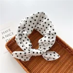 Floral Polka Dot Square Scarf Cotton Scarves Headband Headscarf Decoration Women Flower Kerchief Neckerchief Head Wrap Bandanas - Image 61