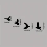 Black Birds Metal Wall Decor, 4pcs Black Birds Metal Wall Art Decorative Metal Wall Art Decor Hanging Wall Art，Wall Sticker - Image 2