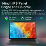 Ninkear T40 Laptop Touchscreen 2 in 1 Tablet Intel N100 14 Inch Fhd 16Gb Ddr5+512Gb Ssd Wifi 6 Rgb Backlit Keyboard with Stylus - Image 4