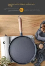 Uncoated Cast Iron Frying Pan Non Stick Multi Purpose Griddle For Pancakes Pizza Baking Stove Top Cooking Tool Anti Oil Spill - Image 14