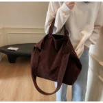 Women's Tote Bags 2025 New Fashion Suede Vintage Large Shoulder Crossbody Bag for Woman Korean Female Student Bookbag Handbags - Image 24