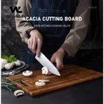 Board Kitchen  Set Square Acacia Wood Solid Wood Simple Cutting Board Cut Steak Household Hardwood Thickened Cutting Board - Image 2