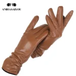 2019 fashion new products winter leather gloves short leather gloves women Wrist tightening design winter leather gloves women - Image 12