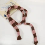 2024 Women Harajuku Cotton Scarves Y2k Black Grey Stripe Long Scarves 180cm Thin Long Decorative Neckerchief Fashion Streetwear - Image 44