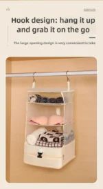 Hanging Organizers for Travel Storage Compressible Foldable Multi Layer Bags for Closet Suitcase Dormitory - Image 13