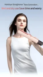 New Pro Hair Straightener has Wet/Dry Hair Mode for Straighten Hair, Constant Temperature Heat-up Drying and Straighten Hair - Image 17