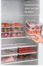 1 Set of 3 Food Storage Containers, Refrigerator Storage Boxes, Grain Storage Boxes, Plastic Sealed Containers, Large, Medium, and Small Sizes, 3-Piece Set, Lunch Box with Lid for Fruit Storage - Image 8