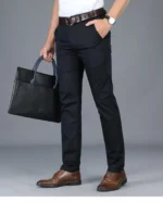 Men's Classic Stretch Casual Pants Business Office Straight Male Pants Brand Clothing Fashion Soft Cozy Trousers Solid Color - Image 16