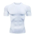 Men's Tight Dry Tshirt Muscle Moisture Wicking Gym Tshirts Fitness Sportswear Casual Holiday Short Sleeve Clothing Apparel - Image 22