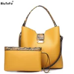 Women Fashion Handbags Clutches High Quality Leather Hand Bag Sets Large Shoulder Bag Women Crossbody Messenger Bags Sac A Main