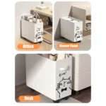 Under Desk Rolling Storage Cart Organizer With Wheels For Office School Home Laptop Bags Books Folders - Image 4
