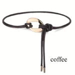 Elegant ladies tie knot belts, retro thin waistbands, fashionable decorative dresses, shirts, coats and overcoats with belts - Image 9