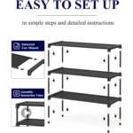 Shoe Rack Non-Woven Shoe Rack Shelf, Stackable Shoe Organizer helves for Closet, Entryway, Garage & Corridor, Sturdy & Long - Image 5