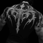 New Summer GYM T-shirt Men's Gothic Print Muscle Tee High Elasticity And Quick Drying Exercise For Bodybuilding Training T-shirt