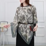 110*110cm Fashion Scarves Women Pullover scarf Shawl Print Silk Satin Hijab Female Bandana Luxury Brand Square Ladies bandanna - Image 7