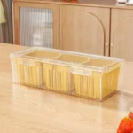 1 Set of Food Storage Containers Square Transparent Compartments for Refrigerators, Salad, Fruit, Vegetable And Condiment Boxes - Image 9