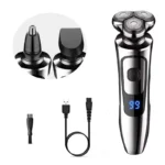 Electric Shaver Man Rechargeable Razor Shaving Knife Whisker Knife Household Portable Floating Three Tip Water Wash - Image 6