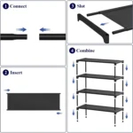Shoe Rack Non-Woven Shoe Rack Shelf, Stackable Shoe Organizer helves for Closet, Entryway, Garage & Corridor, Sturdy & Long - Image 15