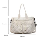 Large capacity Tote Bags for Women Shoulder Side Bag Fashion Space cotton Shopping Bags Multi-pocket Messenger Bag Lady Handbags - Image 6