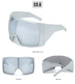 Oversized Sunglasses Men Wrap Anti Wind Personal Large Shades Futuristic Fashion Future Shield Uv400 Cycling Motorcycle - Image 27